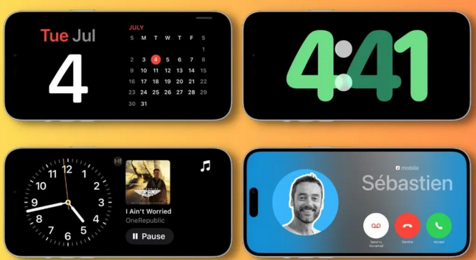 玛多苹果手机维修分享iOS17横屏充电待机显示有什么好处 